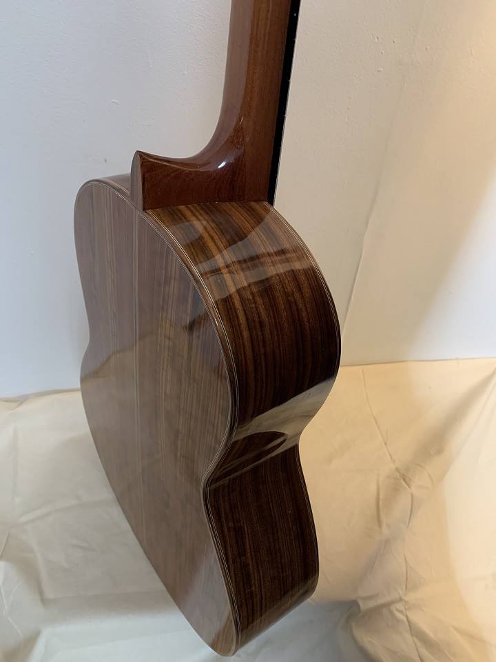 Side view of a 2018 Rios Nebro Classical Guitar