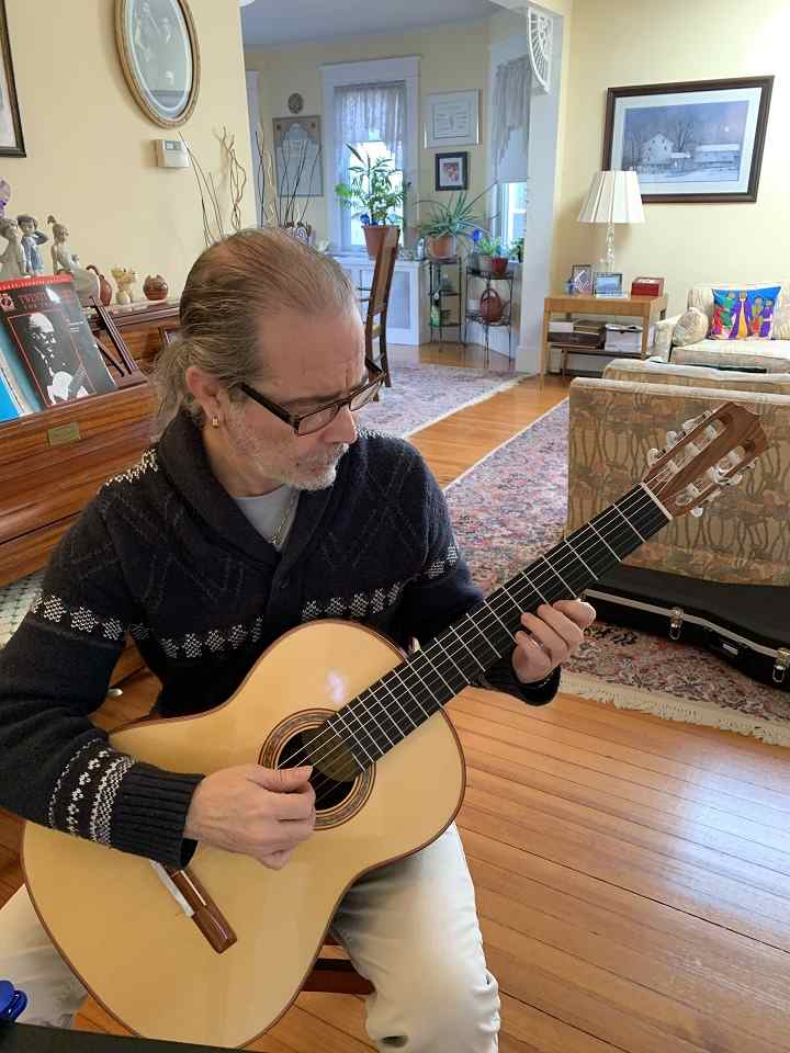 Jose Rios Nebro playing one of the Classical Guitars he made